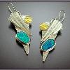 earrings: Sterling Silver, Fine Silver, 24K Gold, Opal doublets