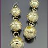 earrings: Sterling Silver, 24K Gold 